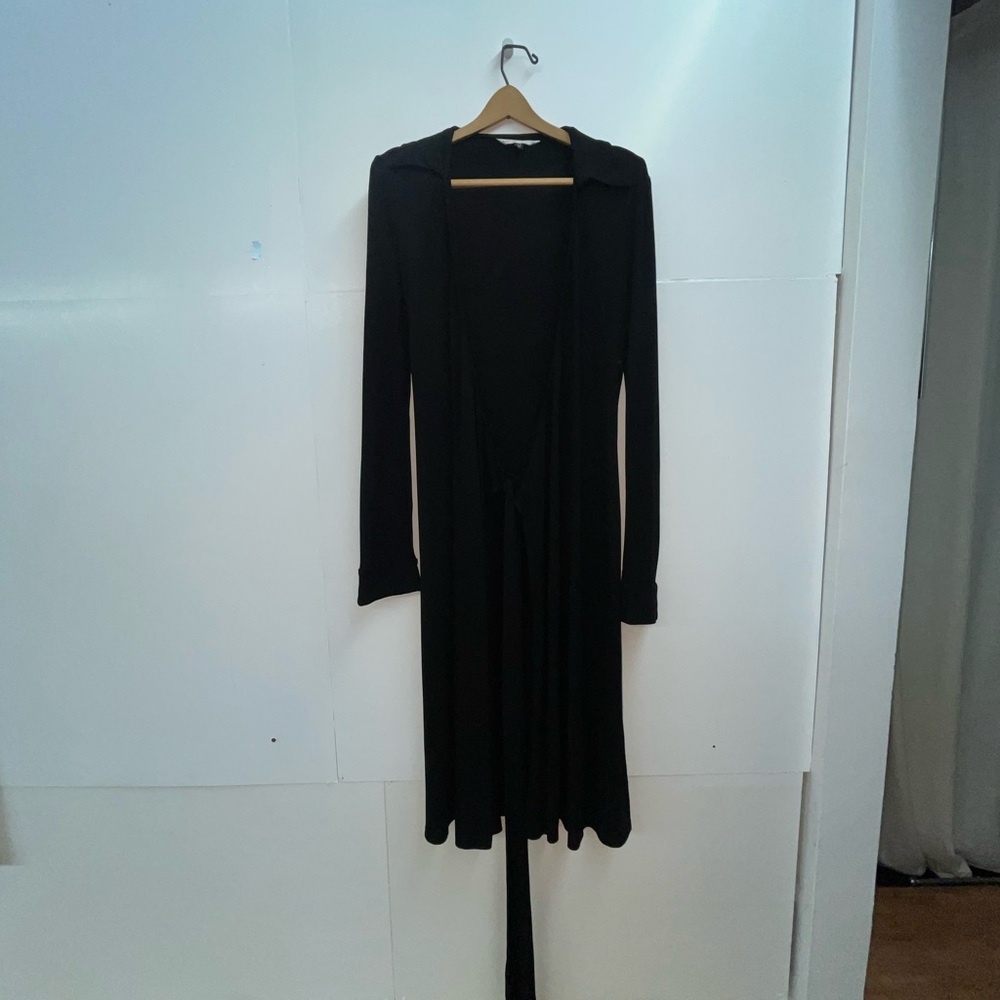 Diane Von Furstenberg Black Long Sleeve Dress